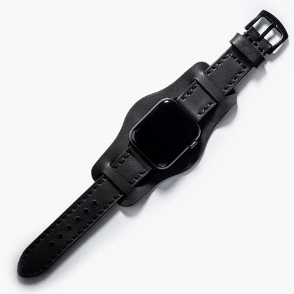 Bund Çift Katlı Apple Watch Deri Kayış - Antrasit