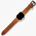 Çift Katlı Deri Apple Watch Kayışı - Cat el yapımı hakiki deri - DeryCraft
