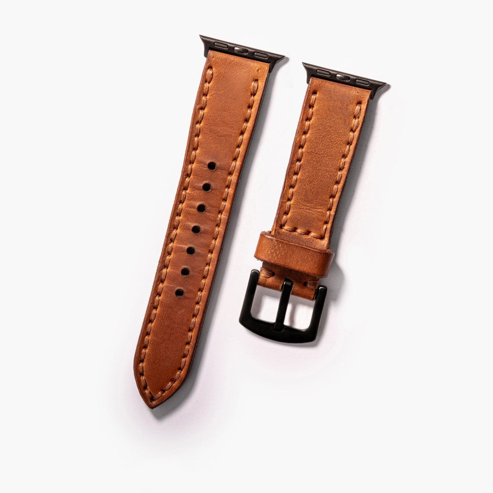 Çift Katlı Deri Apple Watch Kayışı - Cat el yapımı hakiki deri - DeryCraft