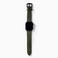 Çift Katlı Deri Apple Watch Kayışı - Yeşil el yapımı hakiki deri - DeryCraft