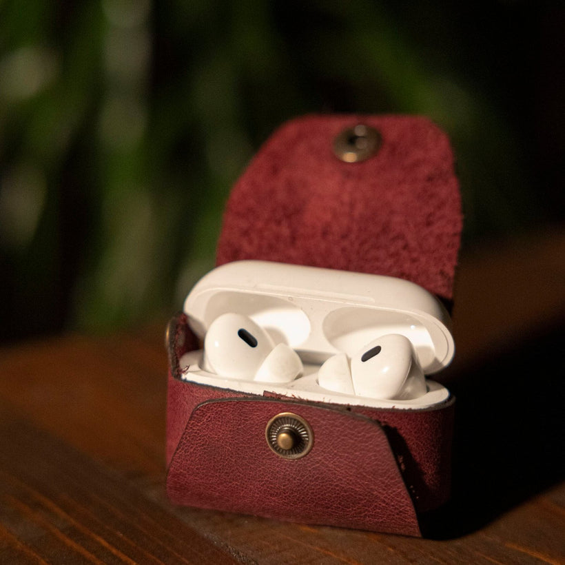 TABA Deri Airpods Kılıfı el yapımı hakiki deri - DeryCraft